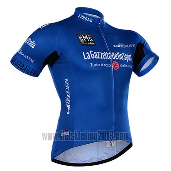 2015 Fietskleding Giro D'italie Blauw Korte Mouwen en Koersbroek